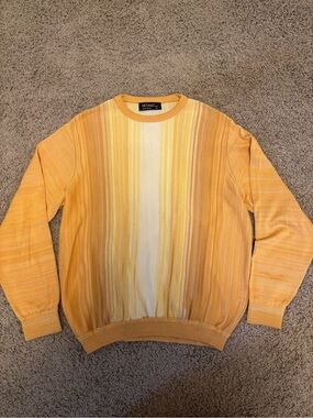 St. Croix Golden Yellow Gradient Crewneck Sweater
